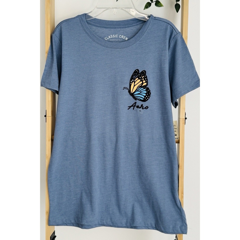 Aeropostale Women Short Sleeve Graphic Tee S Y2K Indie Soft Grunge 2000 Retrofit